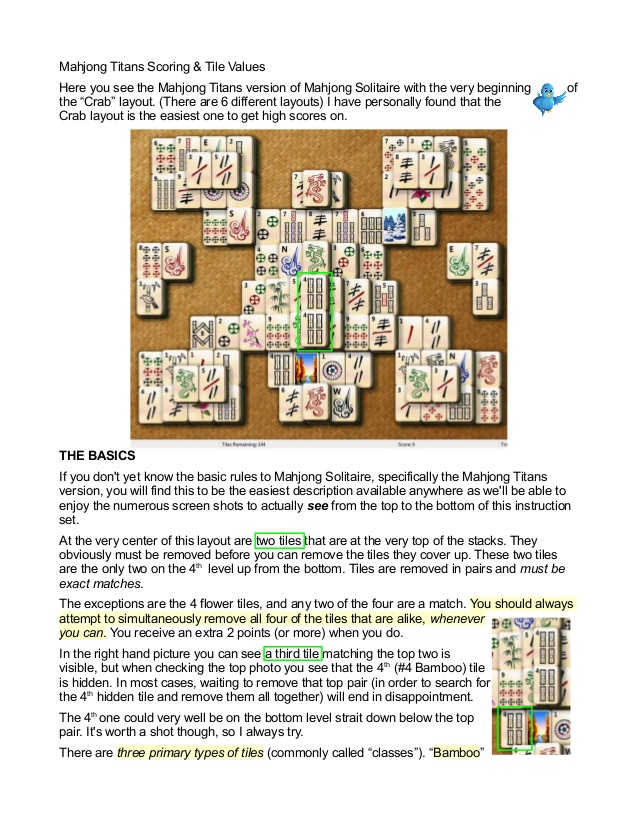 Microsoft mahjong scoring chart