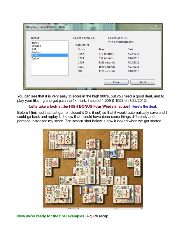 microsoft mahjong scores